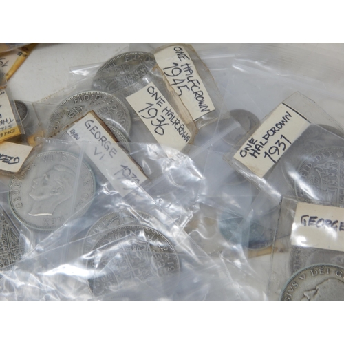 84 - Quantity of QV & Later Silver Coins (approx 360g) together with a bag of further UK coinage