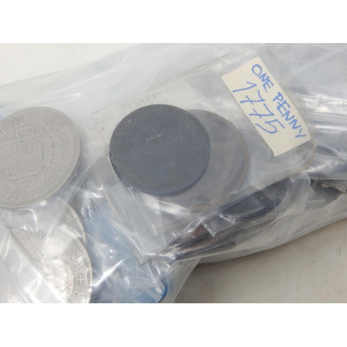 84 - Quantity of QV & Later Silver Coins (approx 360g) together with a bag of further UK coinage