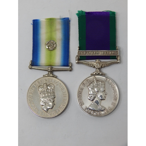 420 - A Fine South Atlantic Medal with Rosette Awarded & Edge Named to 