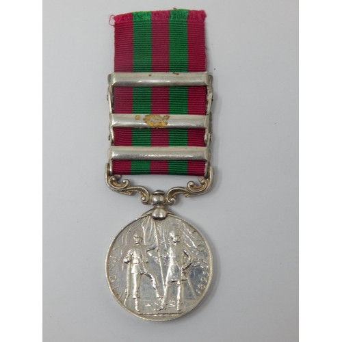 430 - India General Service Medal 1895-1902 with 3 Clasps, Relief of Chitral 1895, Punjab Frontier 1897-98... 