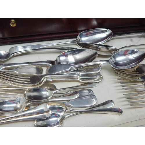 188 - A Quantity of Georgian & Later Hallmarked Silver Flatware, various dates & makers: Weight 39oz (1214... 