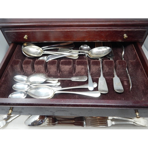 188 - A Quantity of Georgian & Later Hallmarked Silver Flatware, various dates & makers: Weight 39oz (1214... 