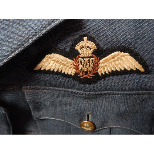 436 - RAF Blue Cloth Tunic with Cloth Badge. A/F