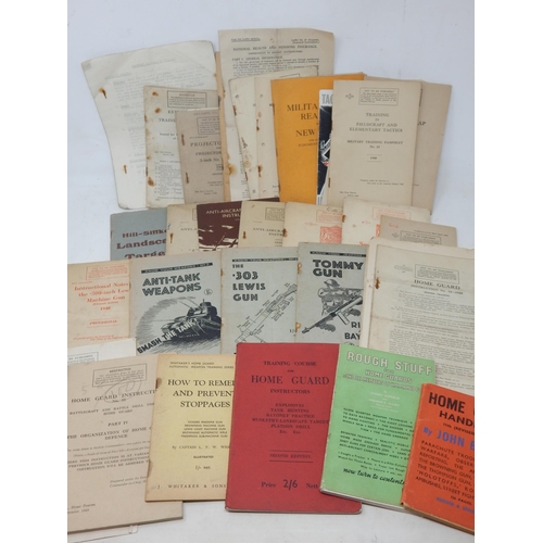 443 - Large Quantity of WWII Military Training Manuals Including Weapons, Aircraft & Home Guard (lot)