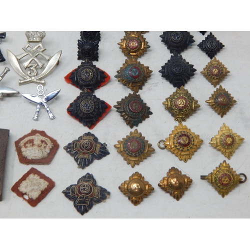 446 - A Large Quantity of Military Medal Bars, Epaulette Badges, Further Badges, Buttons & German Belt Buc... 