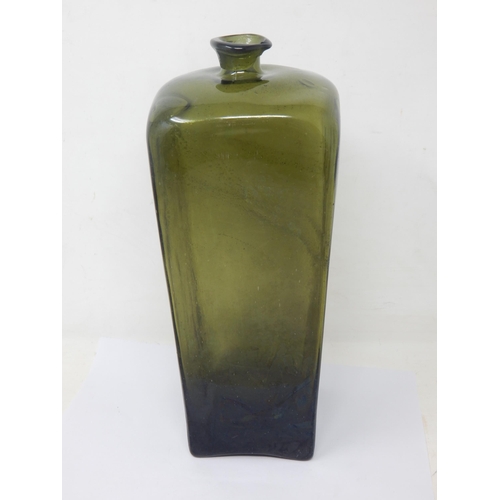 387 - 18th Century Dutch Green Glass Gin Bottle 30cm high