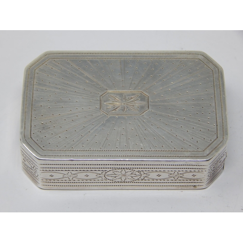 213 - George III Silver Tinder Box: Hallmarked London 1820 by Samuel Pemberton: 6.8cm wide: weight 71g