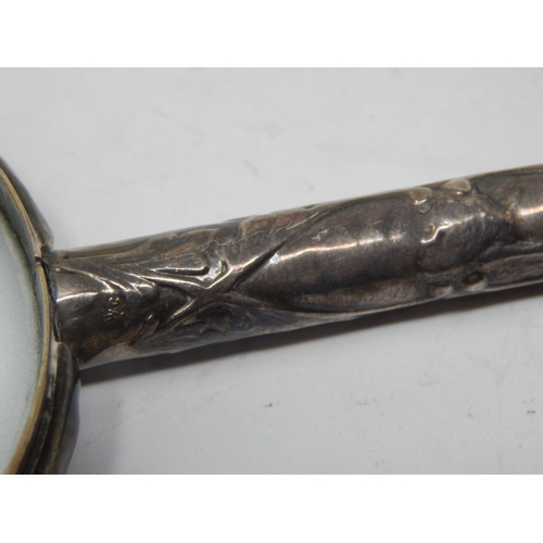 221 - Edwardian Silver Magnifying Glass Hallmarked London 1905 by William Comyns: Lenght 15cm