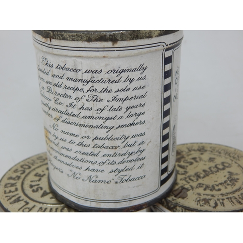 448 - WWII Era Player's No Name Tobacco Tins (3) with contents together with a Copes pipe tobacco tin with... 