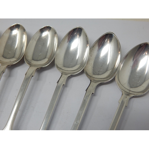 267 - 19th Century Silver Teaspoons: Hallmarked Exeter 1825-74 (4), Newcastle 1862 (3): Weight 149g