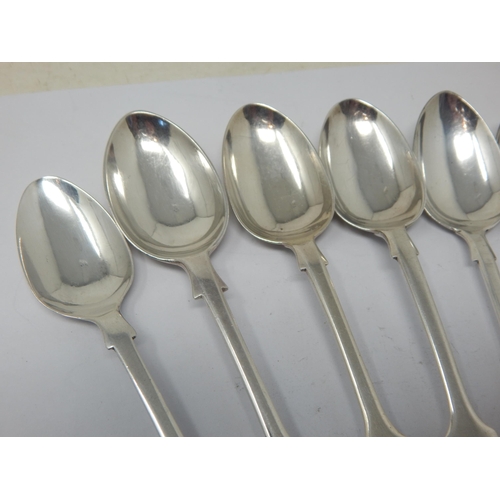 267 - 19th Century Silver Teaspoons: Hallmarked Exeter 1825-74 (4), Newcastle 1862 (3): Weight 149g