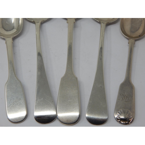 271 - 19th Century Silver Tablespoons & Dessert Spoons: Hallmarked London 1812/1840, Exeter 1836, Newcastl... 