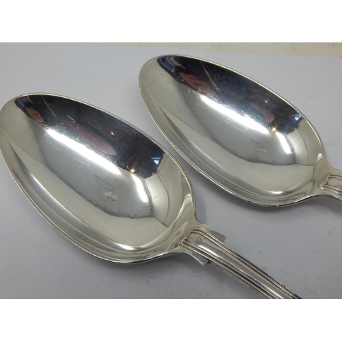 274 - A Pair of Edwardian Silver Kings Pattern Tablespoons: Hallmarked Sheffield 1903 by Walker & Hall: Le... 