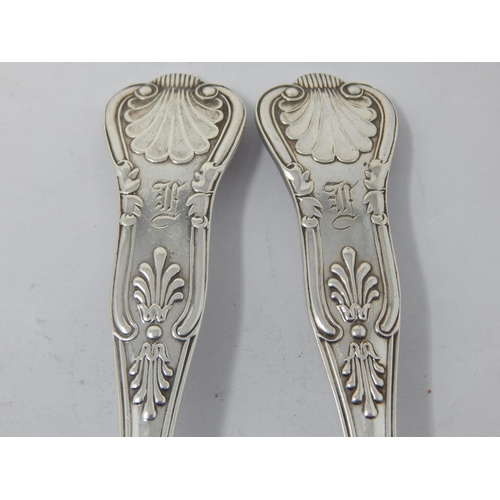 274 - A Pair of Edwardian Silver Kings Pattern Tablespoons: Hallmarked Sheffield 1903 by Walker & Hall: Le... 