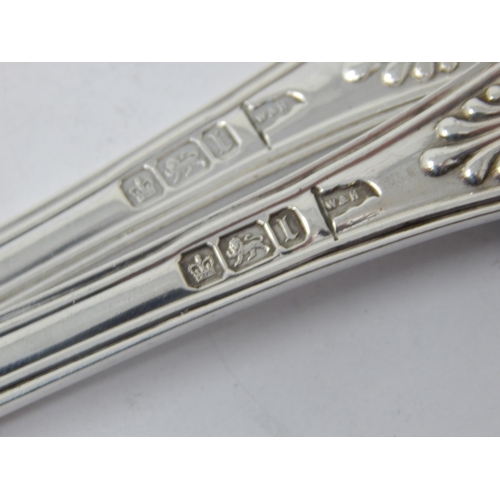 274 - A Pair of Edwardian Silver Kings Pattern Tablespoons: Hallmarked Sheffield 1903 by Walker & Hall: Le... 