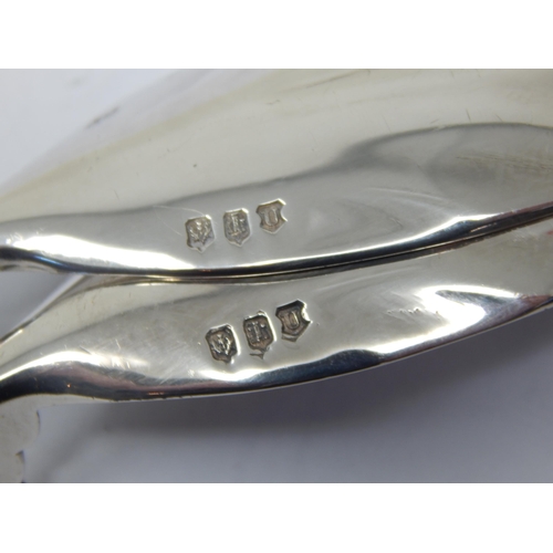 275 - A Pair of Large Silver Replica Roman Spoons: Hallmarked Edinburgh 1925 by Brook & Son in Original Fi... 