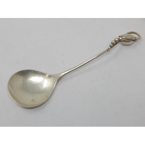 182 - Georg Jensen Silver Blossom Spoon 1910-25: Length 14cm