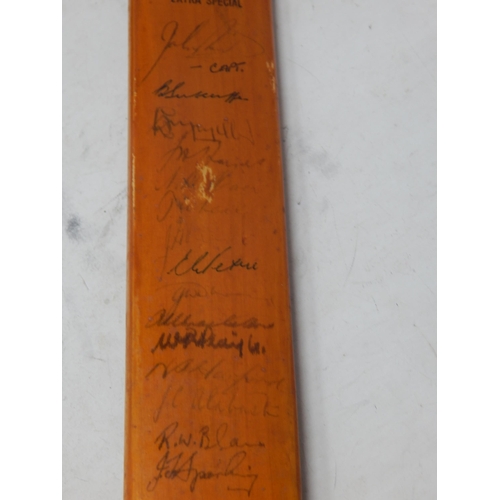 389 - Three 1950's Hand Signed Small Cricket Bats (43cm-46cm), Hand Signed, Teams Including England, New Z... 