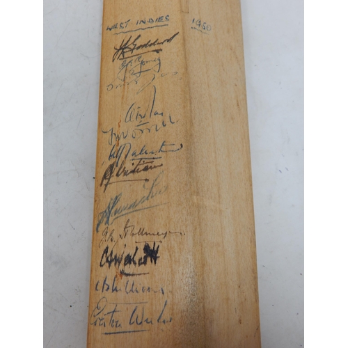 389 - Three 1950's Hand Signed Small Cricket Bats (43cm-46cm), Hand Signed, Teams Including England, New Z... 