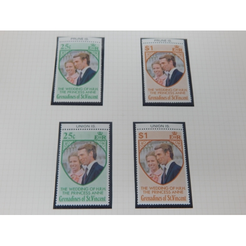 15 - A superb collection of mint stamps to commemorate the Royal Silver Wedding 1972 housed in collectors... 