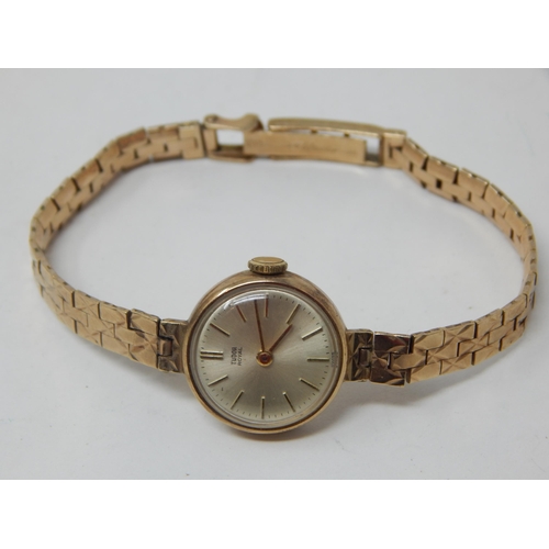 161 - Ladies 9ct Gold Tudor Royal Wristwatch with 9ct Gold Strap, A/F: Gross weight 17.49g