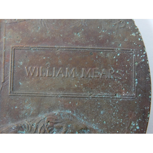 451 - WWI Death Plaque Awarded & Named to: WILLIAM MEARS