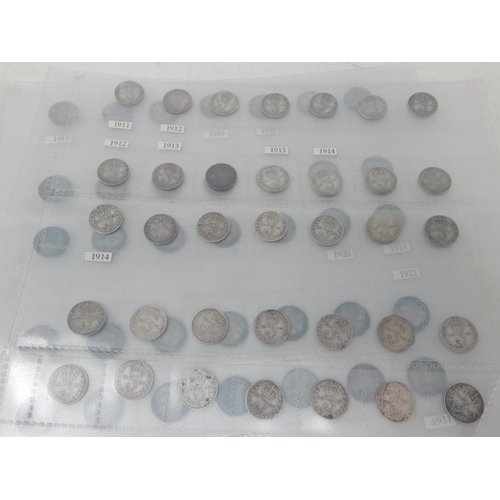 99C - 187 x QV, KEVII, KGV, KGVI Silver Threepences