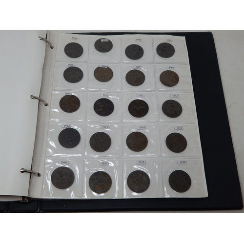 99J - Coin Album containing a collection of QV & Later Pennies & Farthings