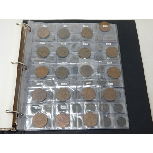 99J - Coin Album containing a collection of QV & Later Pennies & Farthings