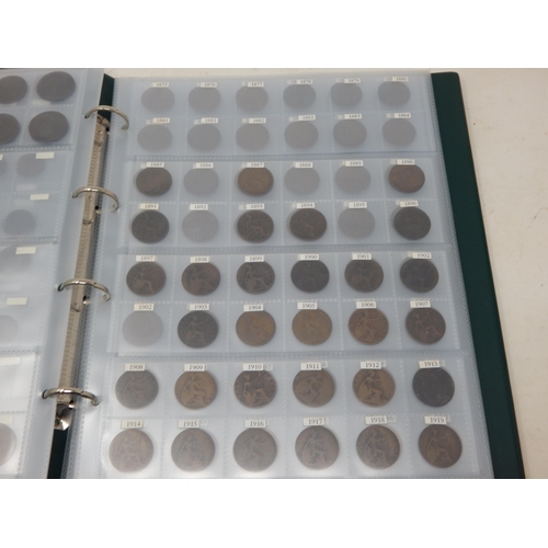 99K - Coin Album containing a collection of Victorian & later Farthings, Halfpennies, Threepences & Half C... 