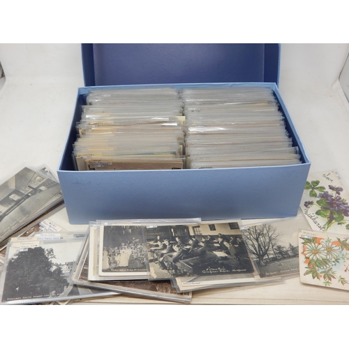 400R - A Large Quantity of Postcards in Clear Sleeves relating to Midhurst, West Sussex contained in a box ... 