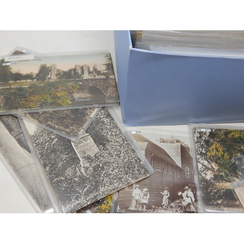 400S - A Large Quantity of Postcards in Clear Sleeves relating to Midhurst, West Sussex contained in a box ... 