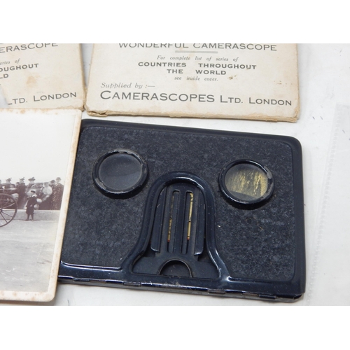 400U - A Stereoscope Viewer & Slides together with a quantity of postcards, photographs etc