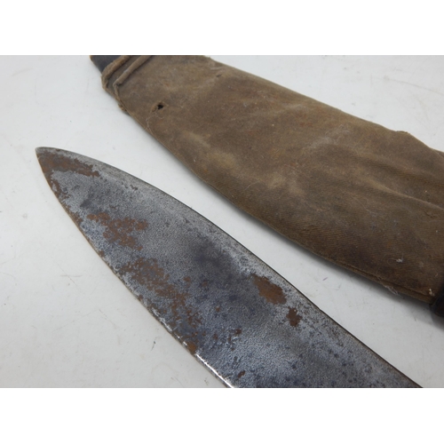 464 - WWI Era Kukri & Scabbard: Length 46cm