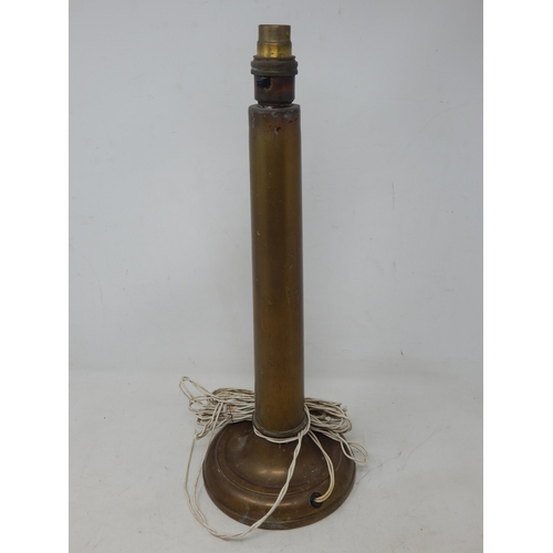 469 - 40mm Boffers Anti Aircraft Gun Shell made into a Lamp: Height 42cm