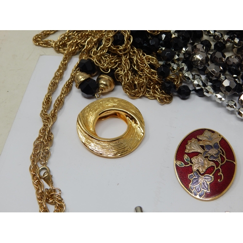 157 - Scrap 9ct Gold Chains (3.98g) together with Cufflinks, a Quantity of Costume Jewellery Including Som... 