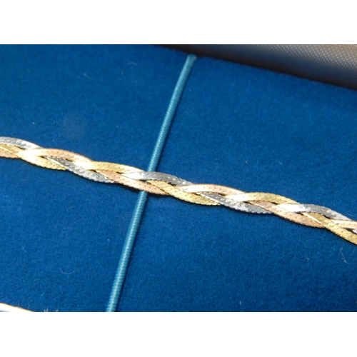 159 - Two 9ct Gold Bracelets: Length 18cm: Weight 2.74g