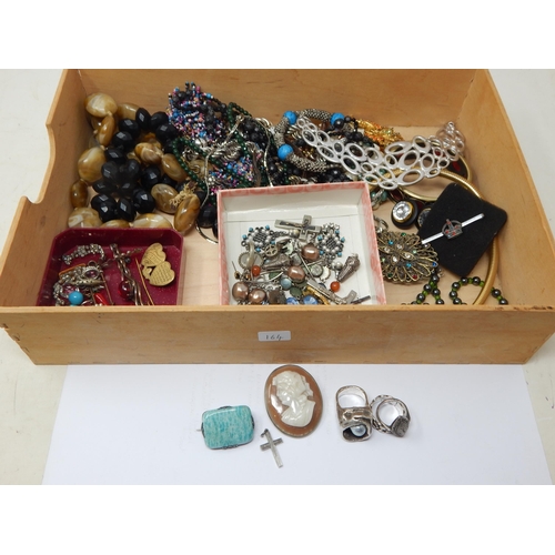 A Small Quantity of Silver Jewellery together with a collection of costume jewellery.