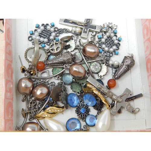 164 - A Small Quantity of Silver Jewellery together with a collection of costume jewellery.