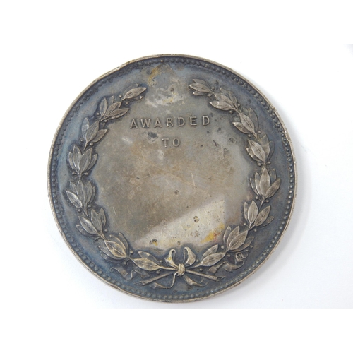 58 - George II Three Pounds Twelve Coin Weight 1747 together with a QV Calcutta International Exhibition ... 