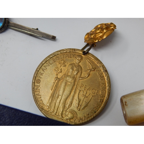 348 - A Quantity of Items including a 9ct Gold Cross & Locket Brooch, Gross weight 7.3g, Silver Pocket Wat... 