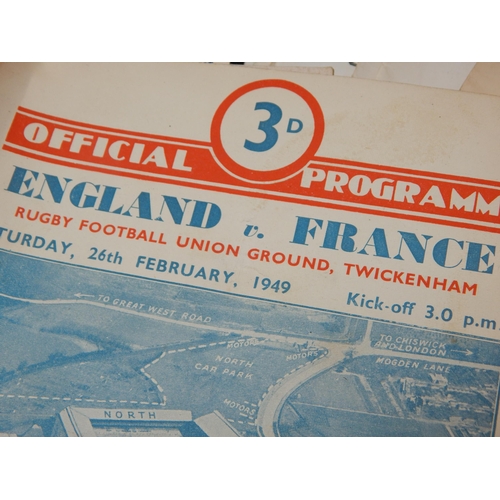 406 - An Interesting Collection Of England Rugby Programmes dating from 1949 onwards (lot)