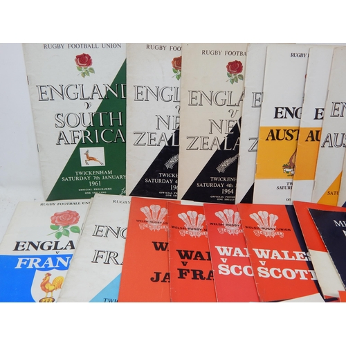 406 - An Interesting Collection Of England Rugby Programmes dating from 1949 onwards (lot)