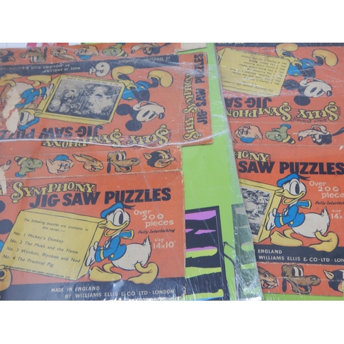 431 - 9 x Vintage Walt Disney Puzzles: All Complete.