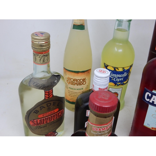 499 - A Quantity of Liqueurs Including Drambuie, Grand Marnier etc (9)