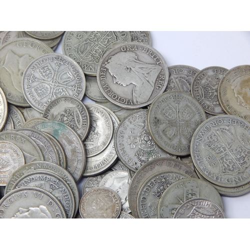 60 - A Quantity of QV & Later Silver Coinage: Weight 710g