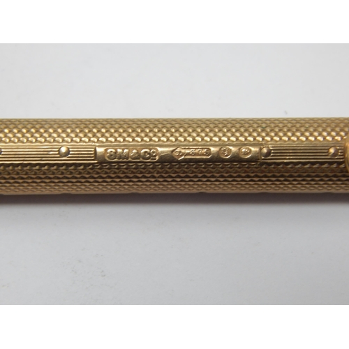 169 - Sampson & Mordan 9ct Gold Propelling Pencil: Hallmarked London 1931. Weight 17.25g