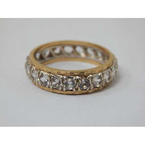 9ct Gold Eternity Ring: Size M/N: Gross weight 3.60g