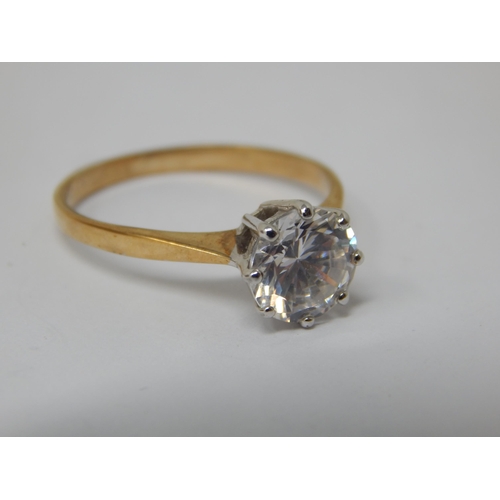 189 - 9ct Gold Solitaire Ring: Size 2.23g