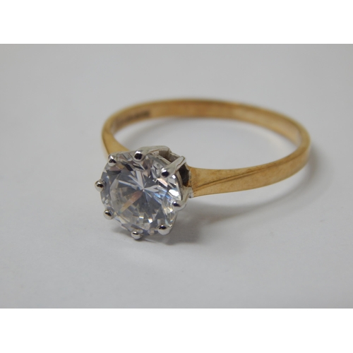 189 - 9ct Gold Solitaire Ring: Size 2.23g